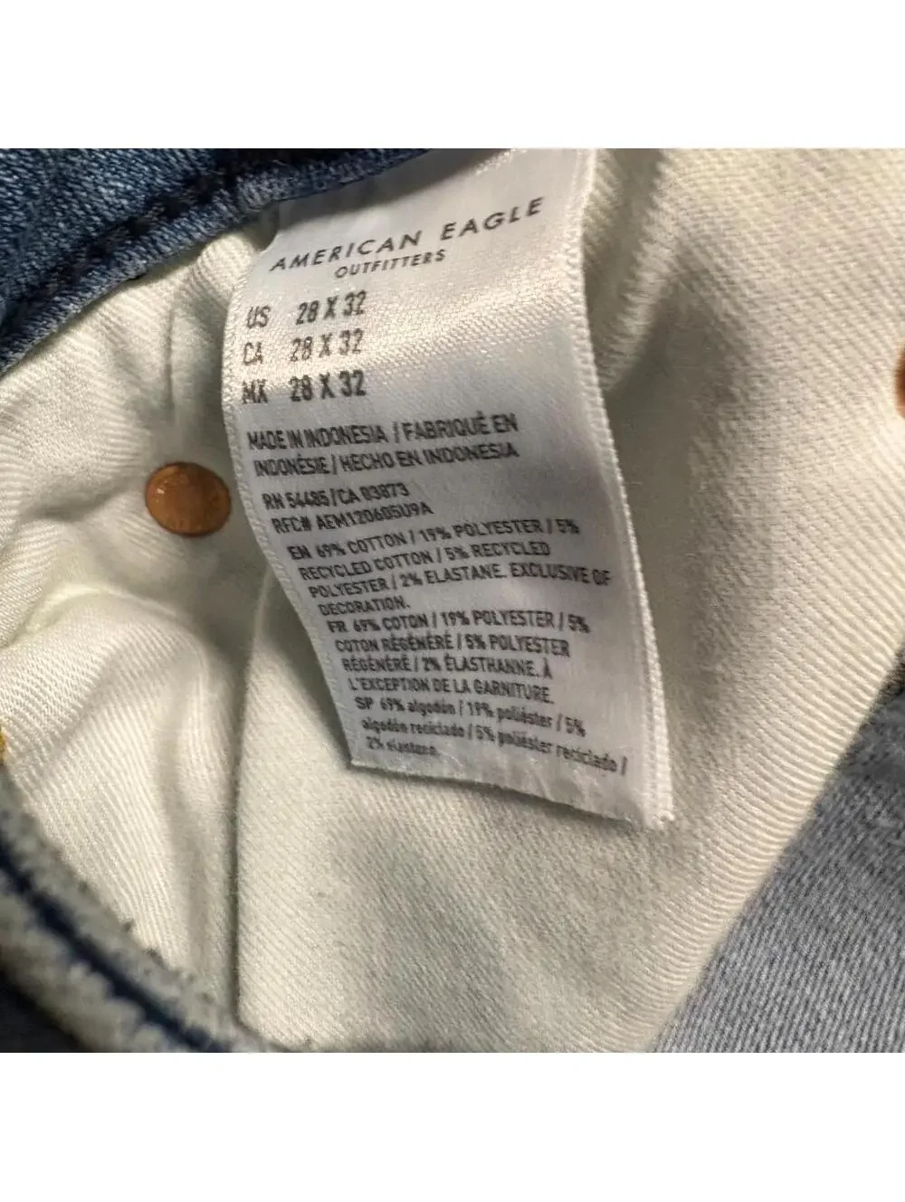American Eagle Airflex Athletic Fit Jeans Mens 28x32 Blue Stretch Denim